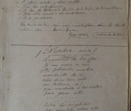 Aquí termina. Y breves versos Madre mia, 15 Nov 1902