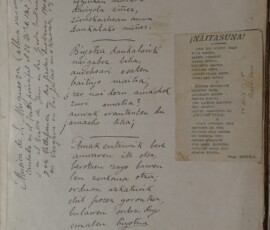 Naitasuna, 12 de diciembre de 1902, + recorte de prensa adjunto